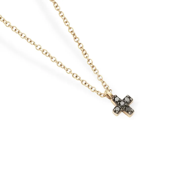 Colgante Durán Mini Cruz con Diamantes