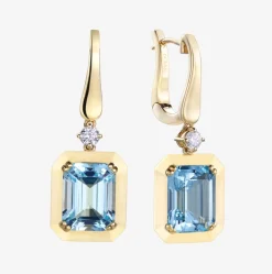 Pendientes Durán con topacio azul